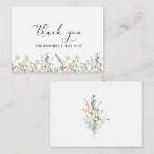 水の色が小さな山花だ感謝してい ノートカード (正面/裏面)