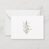 水の色が小さな山花だ感謝してい ノートカード (裏面)