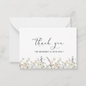 水の色が小さな山花だ感謝してい ノートカード (正面)