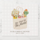 水の色が市場から生まれるブライダルシャワー スパークリングワインラベル (シングルラベル)