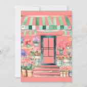 水の色が市場から生まれるブライダルシャワー 招待状 (裏面)