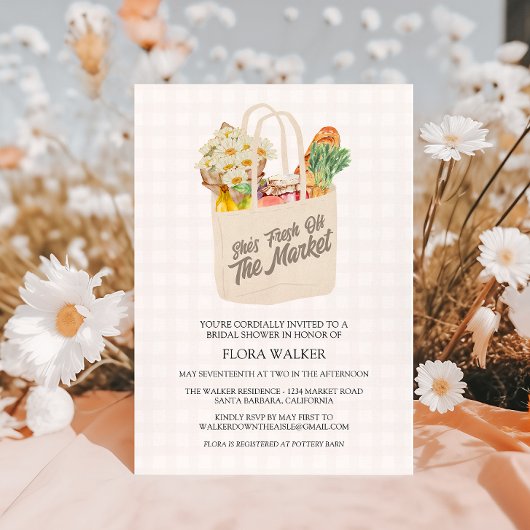 水の色が市場から生まれるブライダルシャワー 招待状