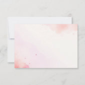 水の色さくらんぼ花ありがとう赤ちゃんシャワー サンキューカード (裏面)