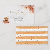 水の色さび高地の牛の赤ちゃんシャワーブックのための エンクロージャーカード (正面/裏面)