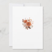 水の色さび高地の牛の赤ちゃんシャワー 招待状 (裏面)