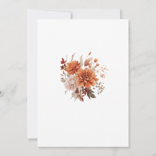 水の色さび高地の牛の赤ちゃんシャワー 招待状 (裏面)