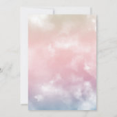 水の色それが女の子ボホ子供部屋ベビーシャワーin 招待状 (裏面)