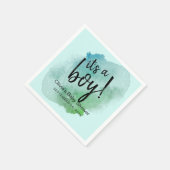 水の色それが男の子の赤ちゃんシャワー紙 スタンダードカクテルナプキン (角)