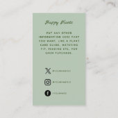 水の色つるの植物ありがとう エンクロージャーカード (裏面)