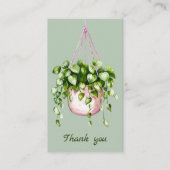 水の色つるの植物ありがとう エンクロージャーカード (正面)