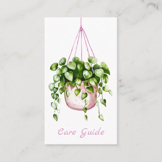 水の色つるの植物ガ気にイド エンクロージャーカード (正面)