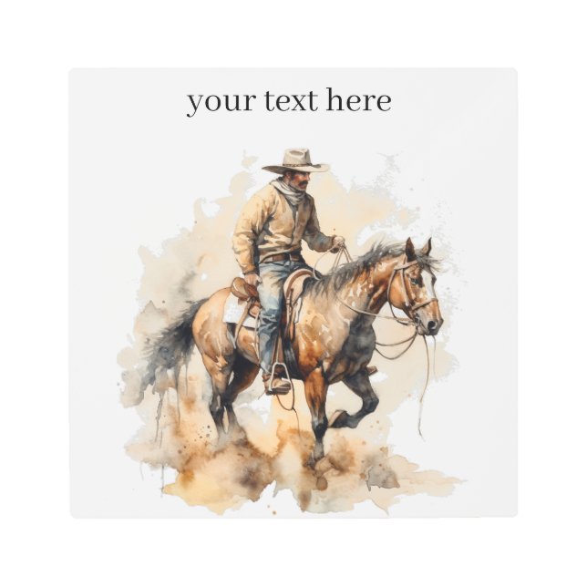 水の色でほこりっぽいトレイルライドカスタム、 メタルプリント (正面)