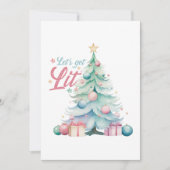 水の色でクリスマスツリーを点灯しよう 招待状 (正面)