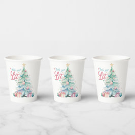水の色でクリスマスツリーを点灯しよう 紙コップ
