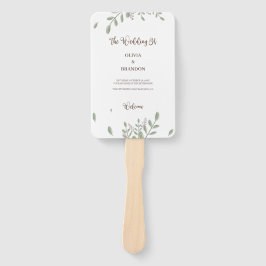 水の色でミニマルな緑結婚のフローラ ハンドファン