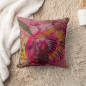 水の色とインク抽象芸術美絵画しい芸術 クッション (ブランケット)