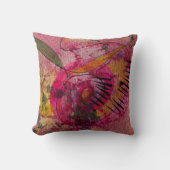 水の色とインク抽象芸術美絵画しい芸術 クッション (正面)