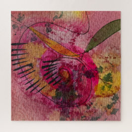 水の色とインク抽象芸術美絵画しい芸術 ジグソーパズル