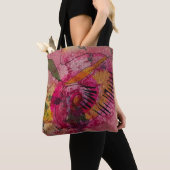 水の色とインク抽象芸術美絵画しい芸術 トートバッグ (クローズアップ)