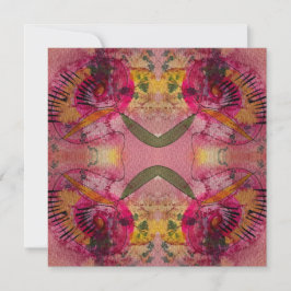 水の色とインク抽象芸術美絵画しい芸術 ノートカード