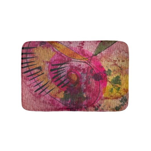 水の色とインク抽象芸術美絵画しい芸術 バスマット (正面)