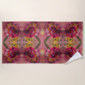 水の色とインク抽象芸術美絵画しい芸術 ビーチタオル (正面)