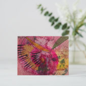 水の色とインク抽象芸術美絵画しい芸術 ポストカード (スタンド正面)