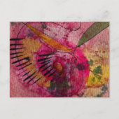 水の色とインク抽象芸術美絵画しい芸術 ポストカード (正面)