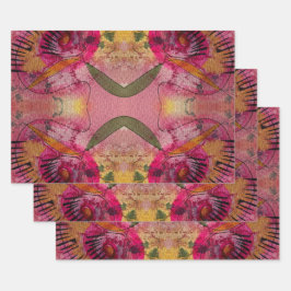 水の色とインク抽象芸術美絵画しい芸術 ラッピングペーパーシート