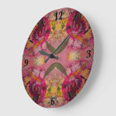 水の色とインク抽象芸術美絵画しい芸術 ラージ壁時計 (傾斜)