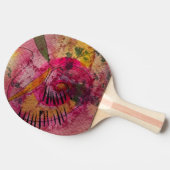 水の色とインク抽象芸術美絵画しい芸術 卓球ラケット (横)