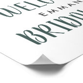 水の色とグリッターバラブライダルショーウェルカム ポスター (角)