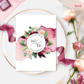 水の色とブルゴーニュと赤面フローラ結婚の セーブザデート