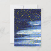 水の色とホイルフェイク紙吹雪第1聖餐式 招待状 (裏面)