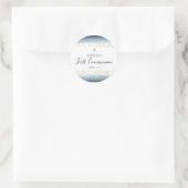 水の色とホイルフェイク詳細第1聖餐式 ラウンドシール (バッグ)