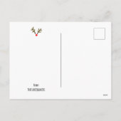 水の色と名付けられたルドルフのクリスマスパイン シーズンポストカード (裏面)