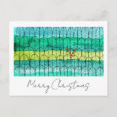 水の色と名付けられたルドルフのクリスマスパイン シーズンポストカード (正面)