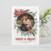 水の色と明メリーるい写真クリスマスカード カード (スタンド正面)