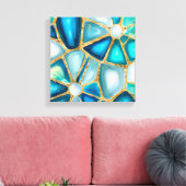 水の色と金ゴールドのセル – 海 キャンバスプリント (インサイチュ (リビング))