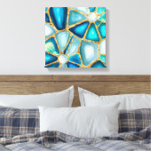 水の色と金ゴールドのセル – 海 キャンバスプリント (インサイチュ (寝室))