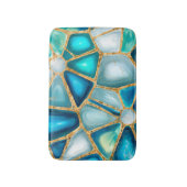 水の色と金ゴールドのセル – 海 バスマット (正面縦)