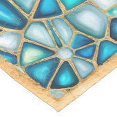 水の色と金ゴールドのセル – 海 ミディアムテーブルランナー (コーナー)