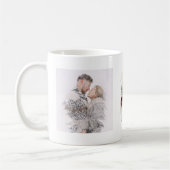 水の色と金ゴールド | 2つのフォトレターBモノグラム コーヒーマグカップ (左)