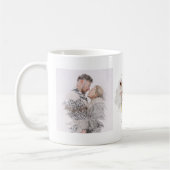 水の色と金ゴールド | 2つのフォトレターKモノグラム コーヒーマグカップ (左)