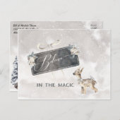 水の色におしゃれな、愛らしい森の風景 シーズンポストカード (正面/裏面)