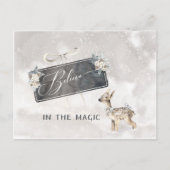 水の色におしゃれな、愛らしい森の風景 シーズンポストカード (正面)