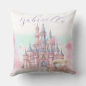 水の色のおとぎ話テーマ城&キャリッジ クッション (裏面)