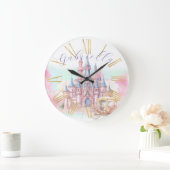 水の色のおとぎ話テーマ城&キャリッジ ラージ壁時計 (ホーム)