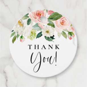 水の色のかわいらし庭の花ありがとう フェイバータグ