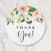 水の色のかわいらし庭の花ありがとう フェイバータグ (正面)